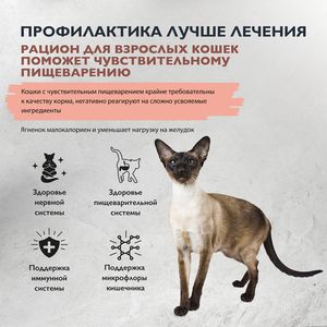 Сухой корм Brit Care Cat Sensitive для взрослых кошек с индейкой и ягненком, Чувствительное пищеварение