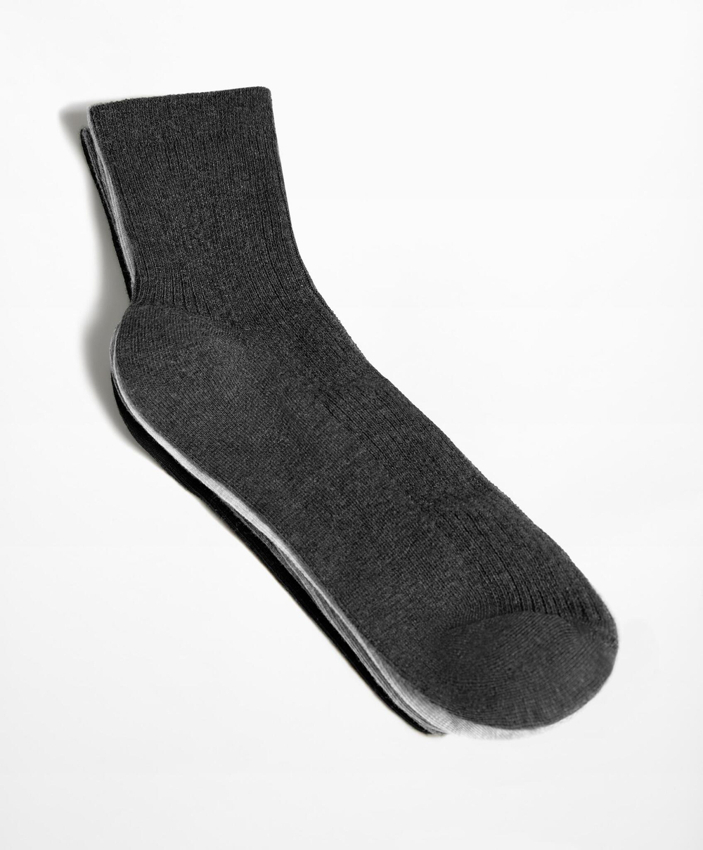 Oysho 5 пар хлопковых классических носков, серый