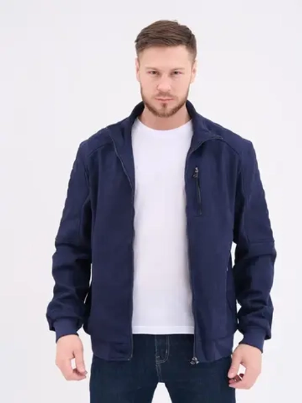 Бомбер замшевый