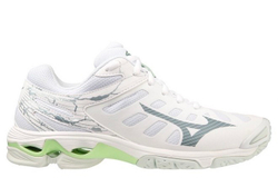 MIZUNO, WAVE VOLTAGE, INDOOR, White/Glacial Ridge/Patina Green, WOMEN, US 6,5 /EUR 36,5 /UK 4 /СМ 23