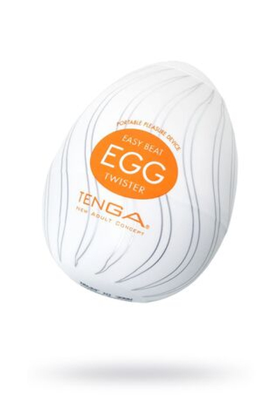 Нереалистичный мастурбатор TENGA № 4 Twister, TPE, белый, 6,1 см