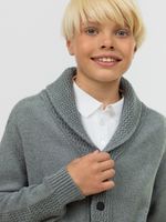 Кардиган для мальчика на пуговицах в школу AT1085 серый