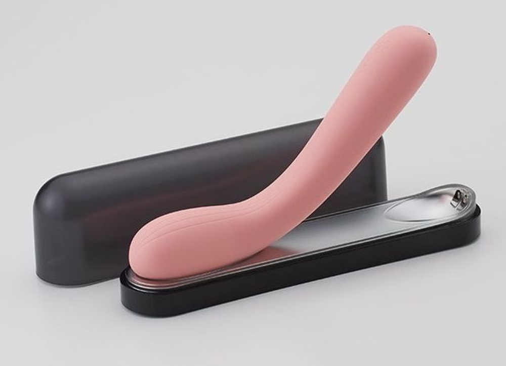 Розовый изогнутый вибратор Iroha Mai Toki - 17,4 см. (Цвет: розовый)