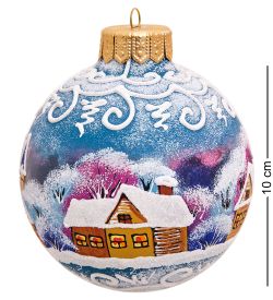 НФШ-1508 Ел.украшение Шар «Зимний пейзаж» 100 мм