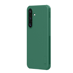 Чехол противоударный зеленого цвета (Dark Green) от Nillkin c поддержкой зарядки MagSafe для Samsung Galaxy S24 FE, серия Super Frosted Shield Pro Magnetic Case