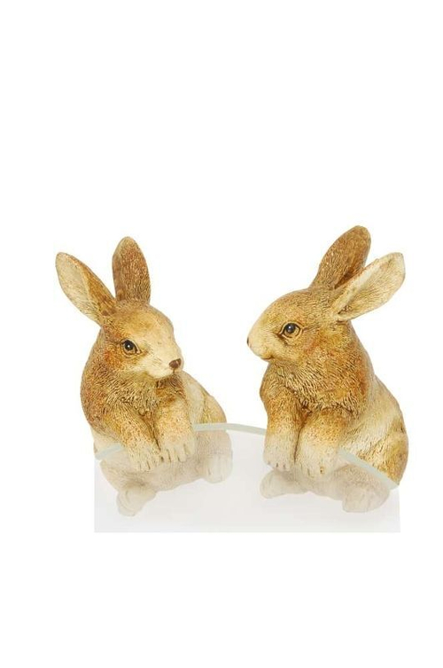 Набор из 2-х шт. Декор "Кролик" 8,5x4,5x8,5см Поликерамика