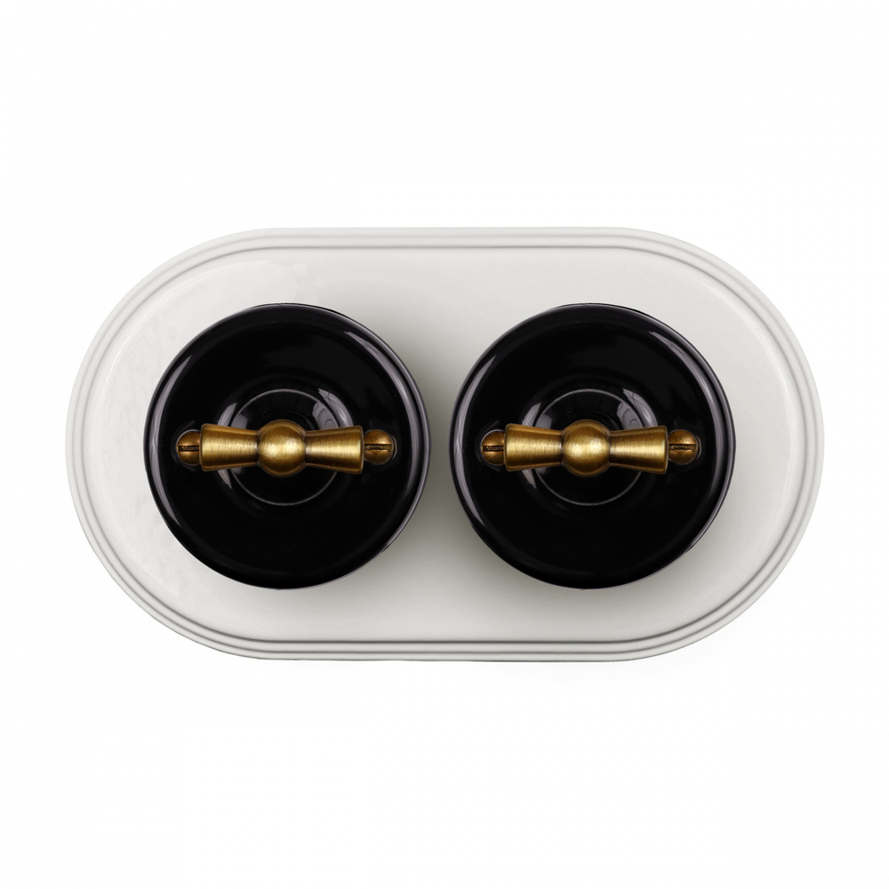 Рамка 2-х постовая, керамика, цвет белый BF2-620-01