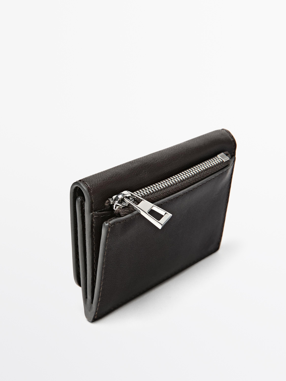 Massimo Dutti Кошелек из кожи наппа, коричневый