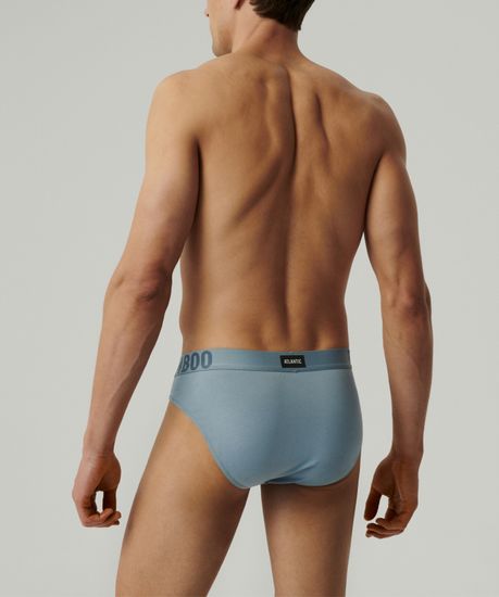 Мужские трусы (3шт) слипы спорт Atlantic 3MP-199, бамбук, темно-синий + голубой + графитовый