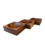 Набор деревянных квадратных тарелок-конфетниц Art of Siberia из сибирского кедра 3 шт. TN20