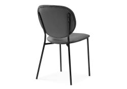 Стул на металлокаркасе Саранда графитовый / черный глянец