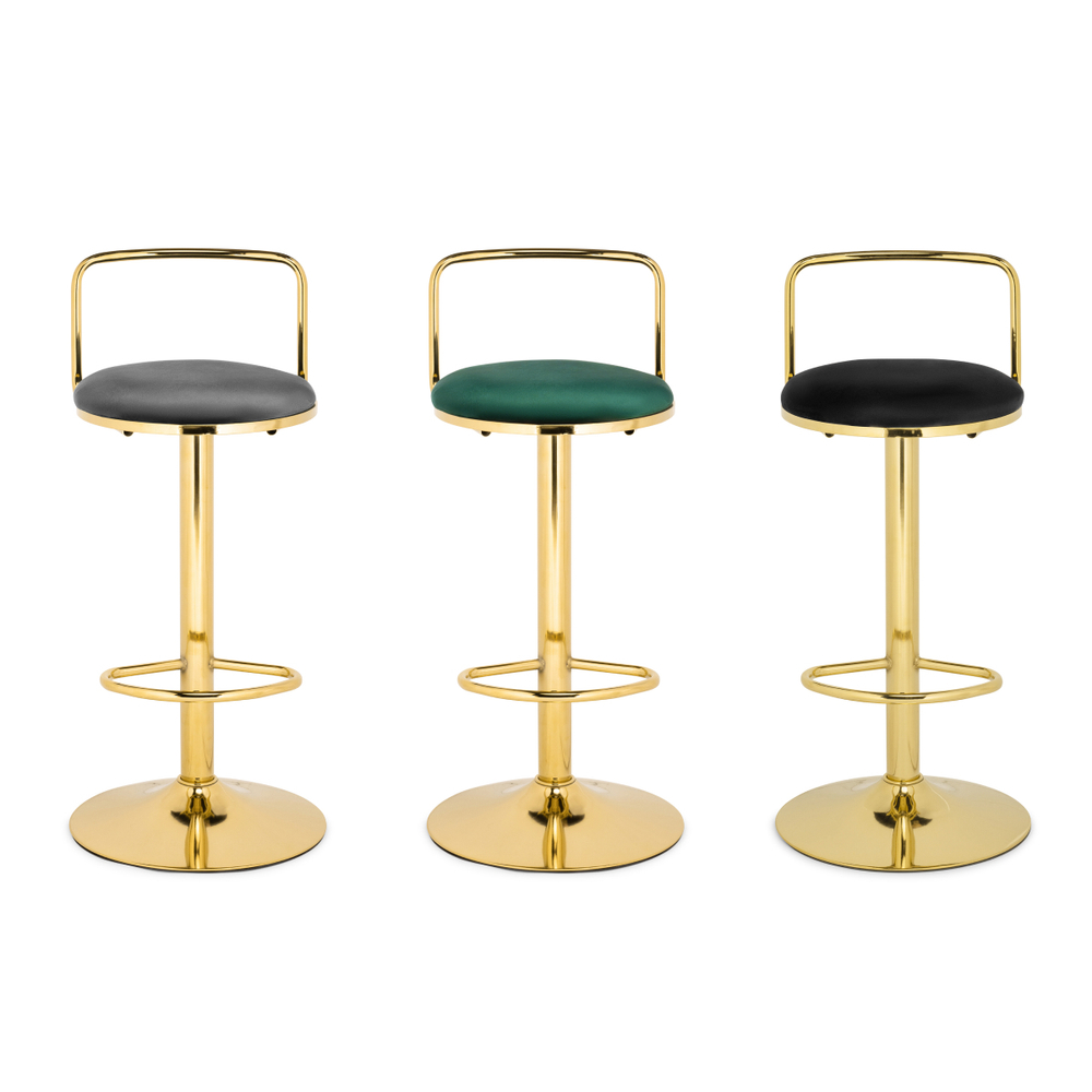 Барный стул Woodville Lusia green, gold