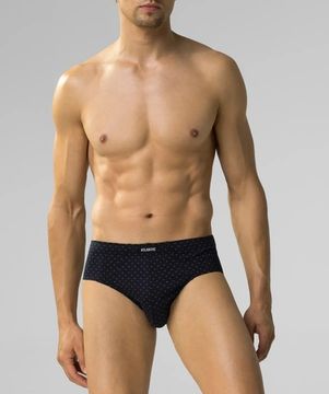 Мужские трусы (3шт) слипы классика Atlantic 3MP-179, голубой + темно-синий + каберне