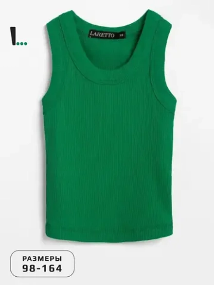 Зеленая майка детская базовая в сад