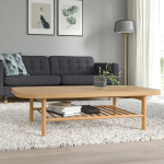 Журнальный стол - IKEA LISTERBY/ИКЕА ЛИСТЕРБИ, 140x60х37 см, дубовый шпон