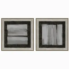 Постер Herald twin 100х100 см, бежевый, белый, чёрный