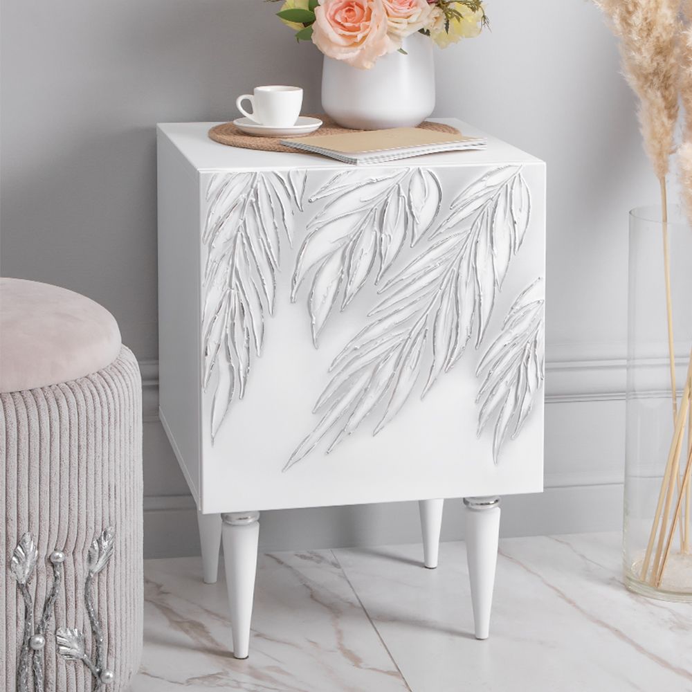 Тумба прикроватная Тропик Классика Айс Сильвер правая