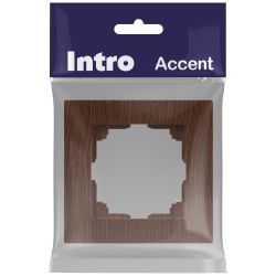 Рамка для розеток и выключателей Intro Accent 6-501-10 на 1 пост, СУ, венге | Intro