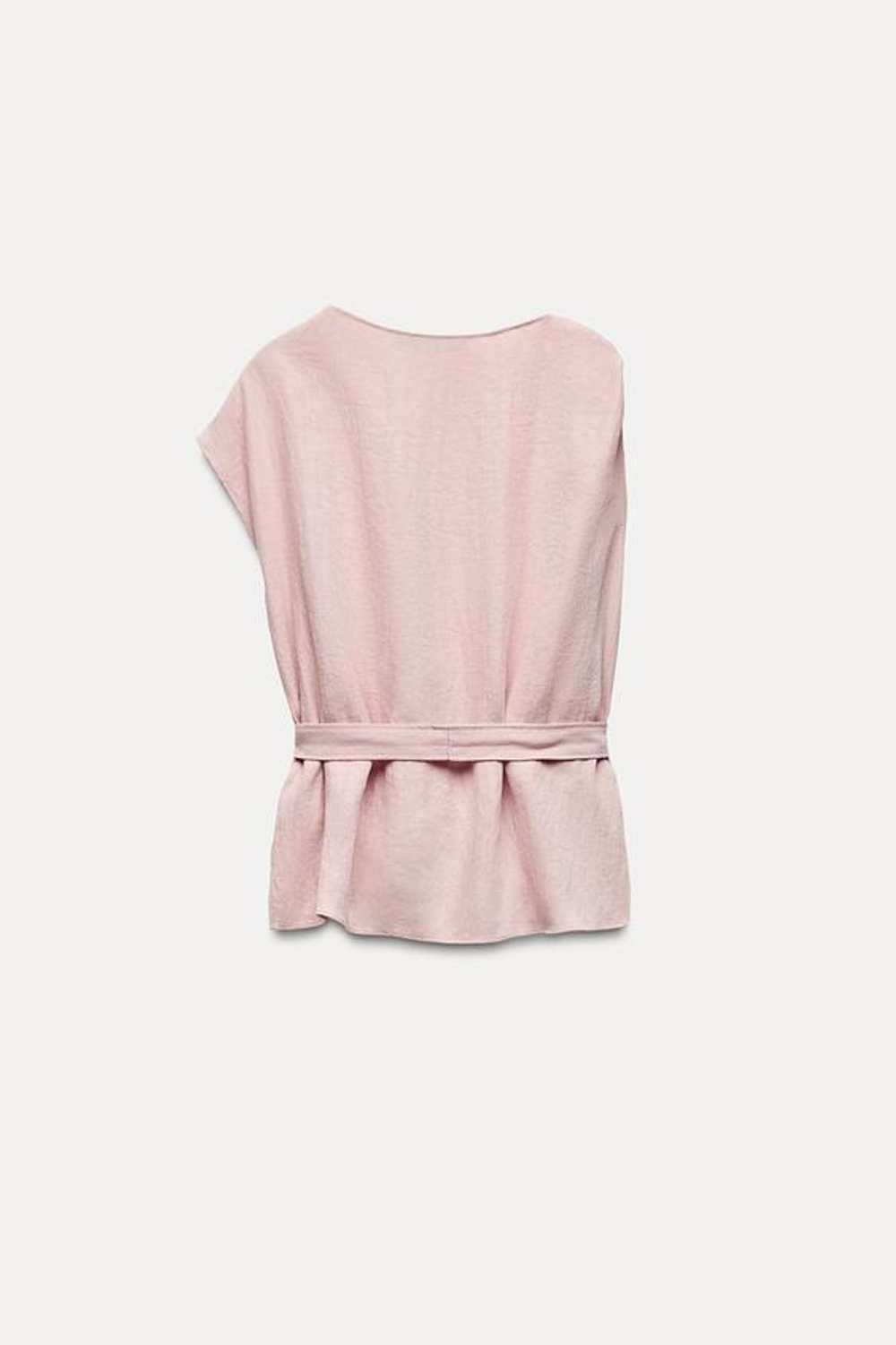 ZARA АСИММЕТРИЧНЫЙ ТОП, ПАСТЕЛЬНО-РОЗОВЫЙ