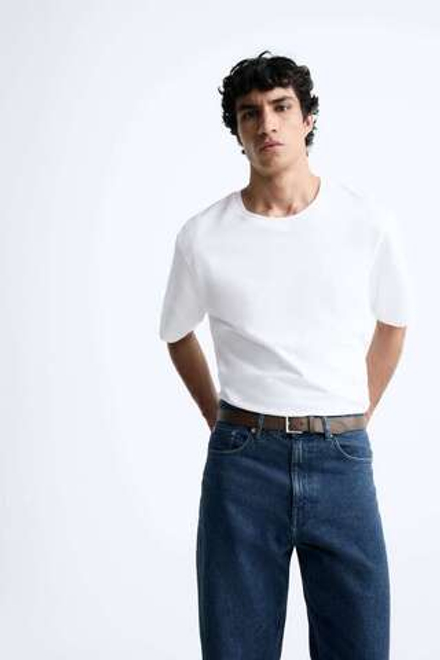 ZARA КОЖАНЫЙ РЕМЕНЬ С ДЕКОРАТИВНОЙ СТРОЧКОЙ, СЕРО-КОРИЧНЕВЫЙ