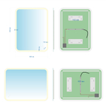 Зеркало MIXLINE "Колорит" ЭКОНОМ 600*800 (ШВ) сенсорный выкл, светодиодная подсветка, универс.крепеж