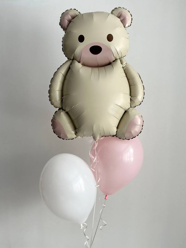 Воздушные гелиевые шарики с доставкой по Хабаровску мишка/медведь №4782