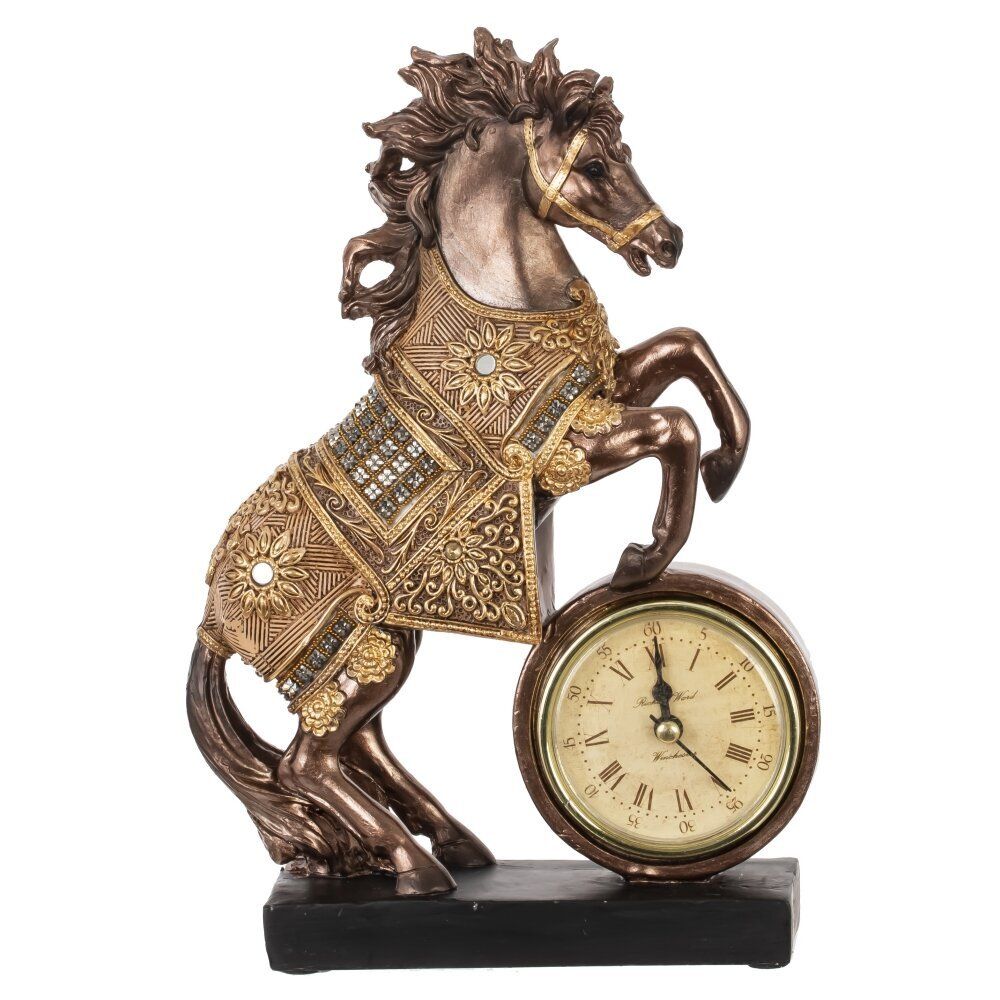 GAEM Фигурка декоративная "Лошадь" с часами (AAAx1,н.п.), L16 W5 H22 см