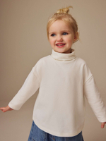 Лонгслив с воротником для девчоки Next E13-661, Кремовый