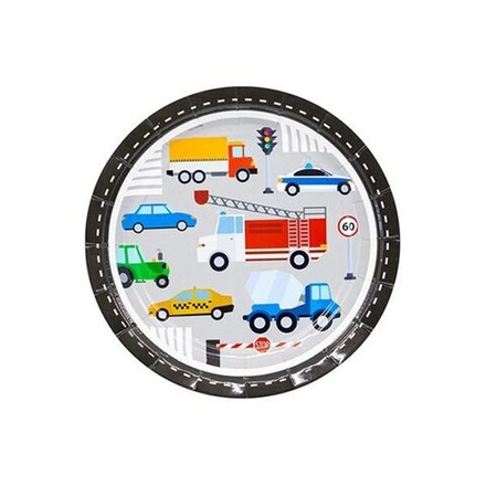Тарелки малые Машинки, 6 шт, 17 см