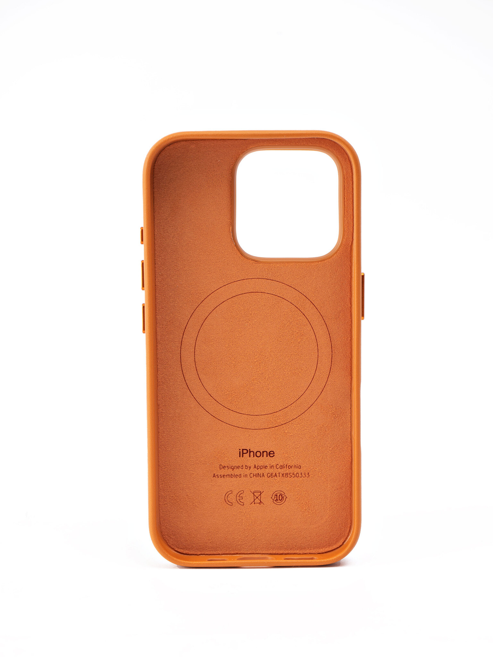 Кожаный чехол Leather Case iPhone 16 Pro Светло Коричневый