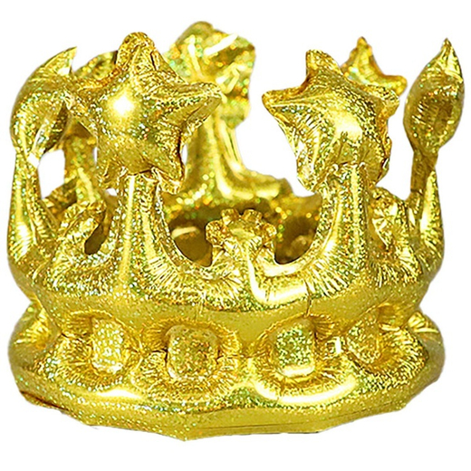 Шар-фигура, фольга, ПОД ВОЗДУХ Корона золото (Веселая Затея), 30/76 см,