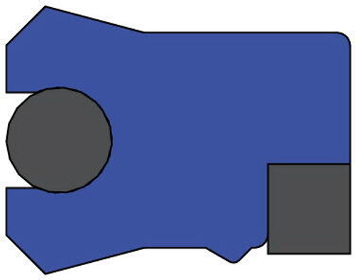 A152-055/1 PU U-образное штоковое уплотнение для тяжёлых условий эксплуатации 55-68-13/14