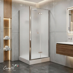 Душевая кабина Ceruttispa BELLA 90F 90x90 стекло матовое/профиль черный матовый