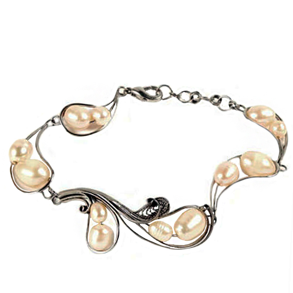 Браслет "Росток" жемчуг, скань асс.