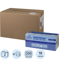 Полотенца бумажные д/дисп. Luscan Professional Vслож 2сл белцел20