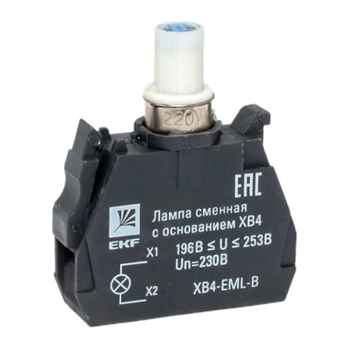 Лампа сменная c основанием XB4 синяя 230В EKF PROxima (10.00 шт.)