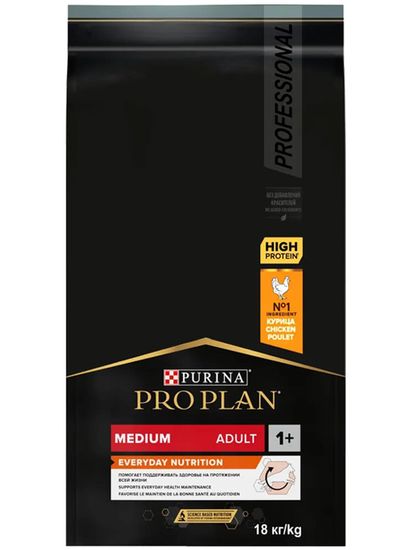 Pro Plan Adult Medium Сухой корм для собак средних пород с курицей 18 кг