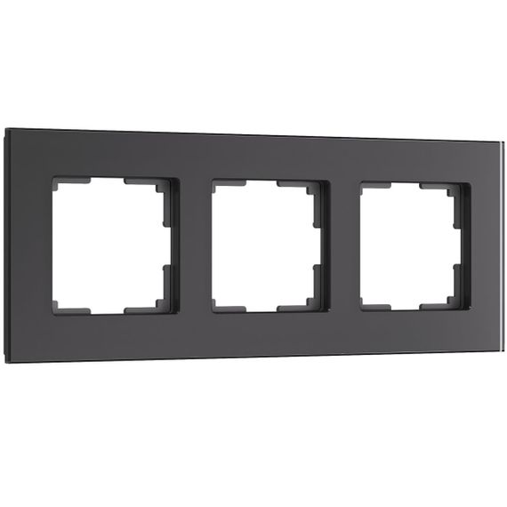Рамка Werkel Senso на 3 поста черный, стекло soft-touch W0033108 4690389200434