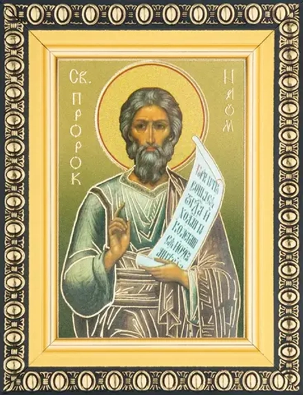 Икона "Наум Пророк" 6х9 в раме 8х11