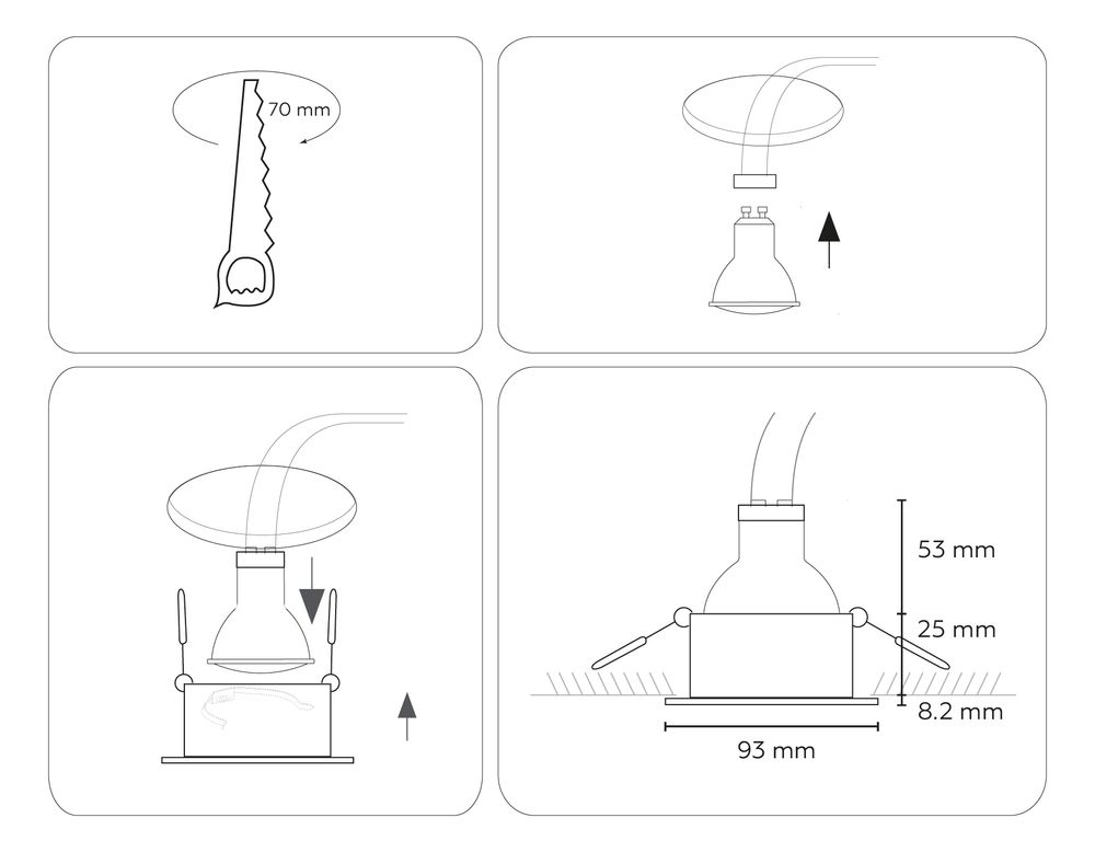Ambrella Светильник встраиваемый IP44 с высокой степенью пылевлагозащиты IP Protect TN111