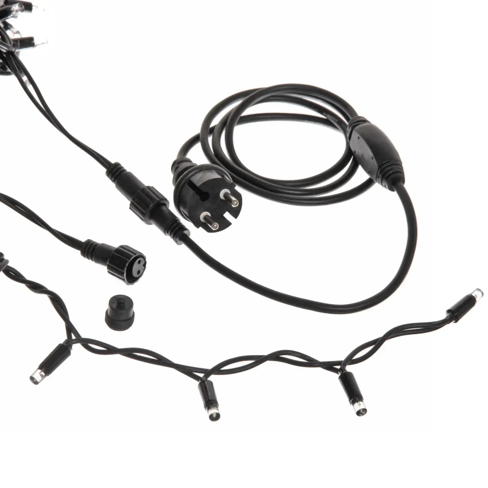 Гирлянда для улицы ЗАНАВЕС «Мерцание» ш2* в6,0 м 960 ламп LED, чёрный провод,1 реж.,IP-65, Белый (возможность соединения)