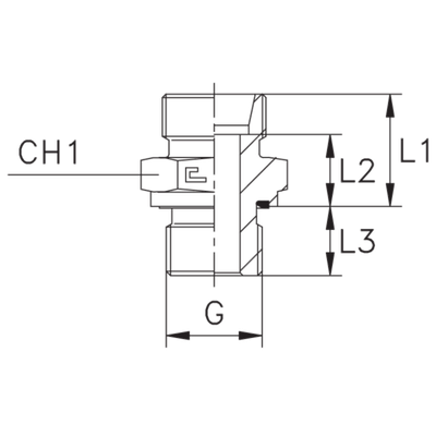 Штуцер FE DS12 BSP 3/8 (корпус)