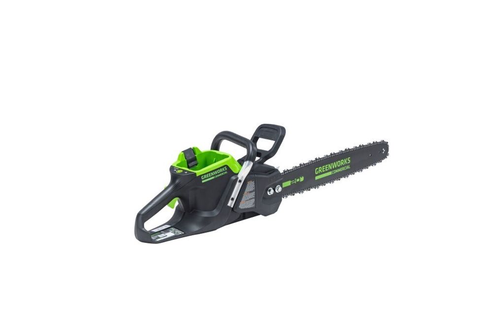 Цепная пила Greenworks GC82CS51k5, 82v, 51 см, в комплекте с АКБ 2х5 А·ч и двойное ЗУ (аккумуляторная)