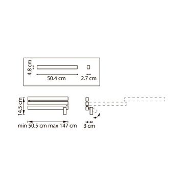 Бра 55W 4000K 740647 черный Dive Lightstar