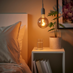 IKEA GRÅVACKA  (ИКЕА ГРÅВАСКА)  -  / MOLNART Подвесной светильник с лампой, бежевое/серое прозрачное стекло, 125 мм