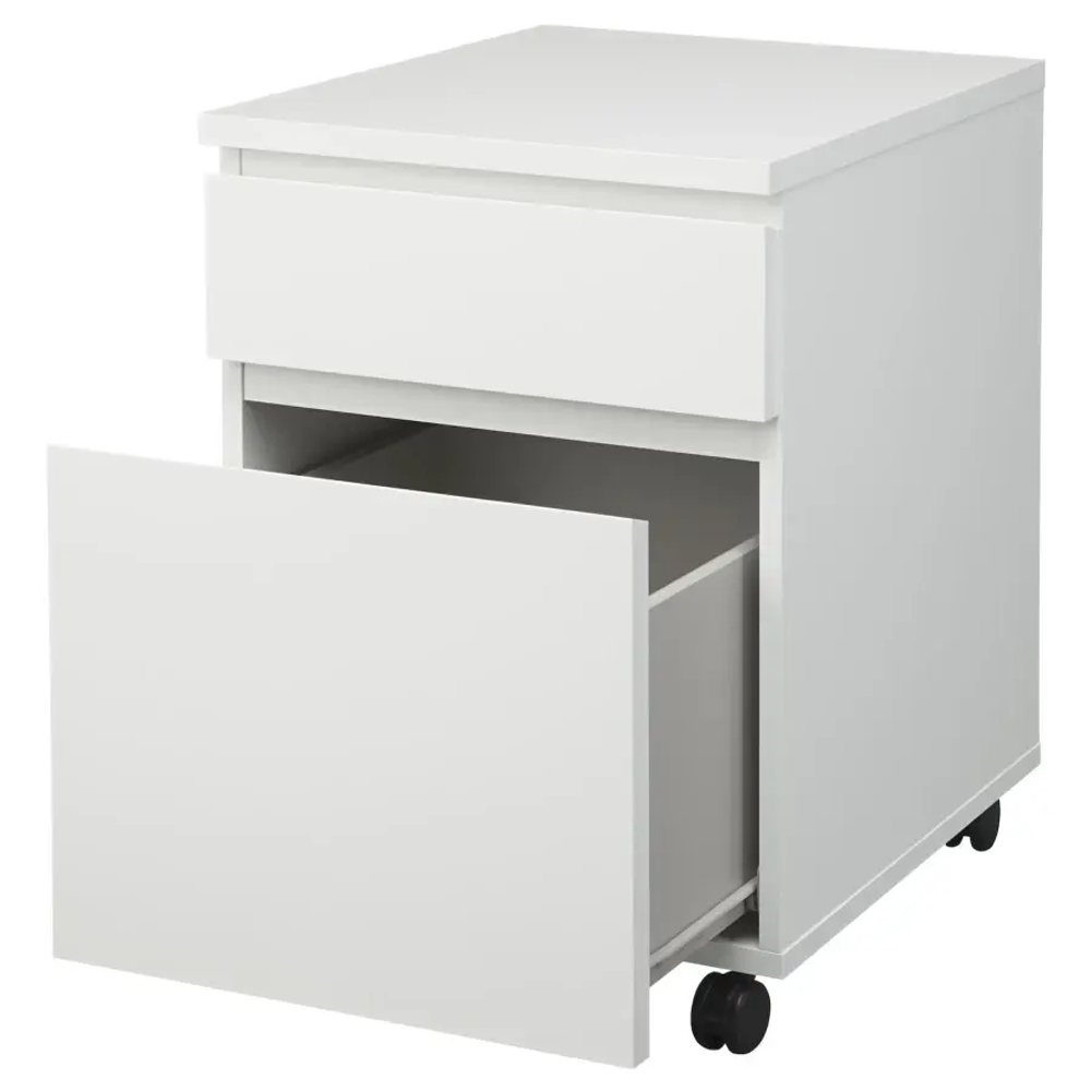 Комод на колёсиках - IKEA MALM/МАЛЬМ ИКЕА, 59х51х42 см, белый
