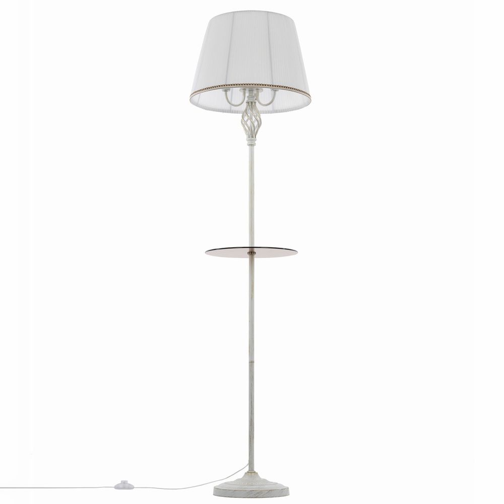 Citilux Вена CL402920T Торшер патина со столиком и белым абажуром