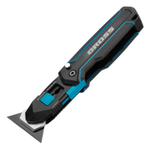 Нож-скребок складной, 19мм, сменное лезвие, SK2, 5 запас. лезвий, алюмин. корпус, клипса GROSS