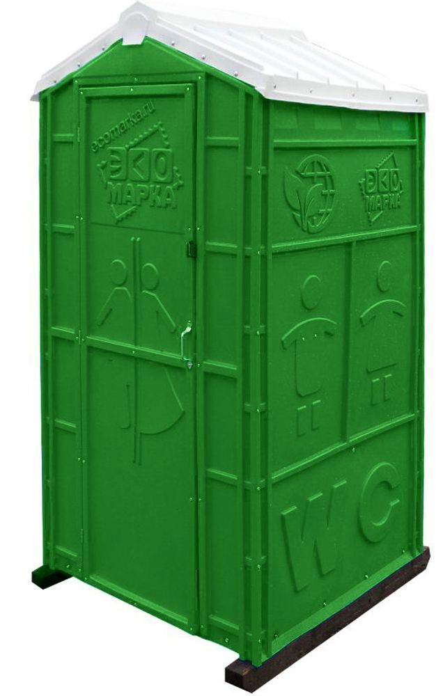 Мобильная туалетная кабина &quot;Стандарт Плюс&quot; в сборе зеленая ЭкоПром вертикальная (1100x1200x2180см;80кг;Зеленый) - арт.557726