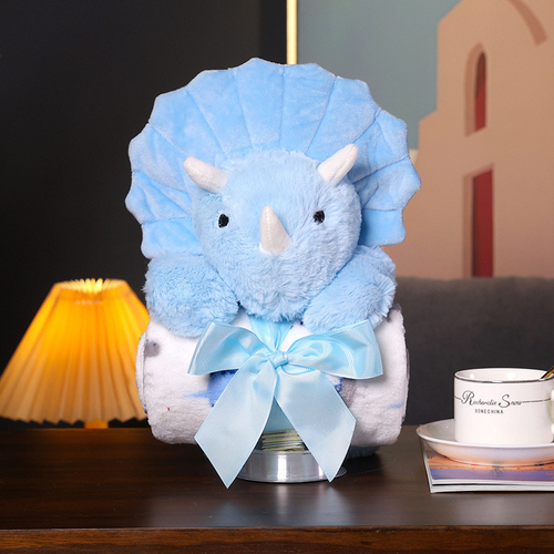 Подарочный набор "Игрушка и Плед", голубой